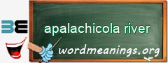 WordMeaning blackboard for apalachicola river